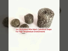 SUS 316 شکل استوانه ای از بغل سیم بافته برای محیط های با دمای بالا