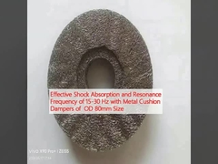 جذب شوک موثر و فرکانس رزونانس 15-30 هرتز با دامپر های بالش فلزی با اندازه OD 80mm
