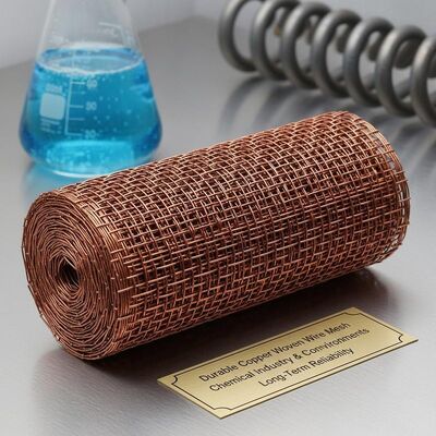 توری مسی بافته شده بادوام مناسب برای صنایع شیمیایی و محیط های خورنده، ارائه دهنده قابلیت اطمینان طولانی مدت