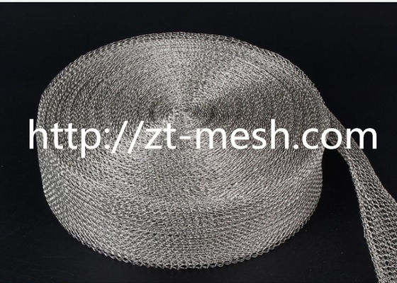 Pure Nickel Stainless Steel Wire Knitted Mesh Twin Wire / Dogan Wire 0.05-0.5mm Dia 50mm For Thermal Insulation