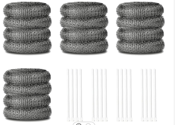 گالوانیزه مش فولاد ضد زنگ Scourer 10 گرم 15 گرم شکل تمیز قدرت تمیز کردن قوی